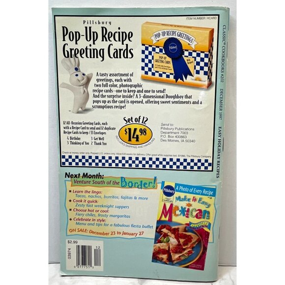 Pillsbury Easy Holiday Recipes Classic Cookbook Christmas December 1997 #202 - Picture 4 of 6